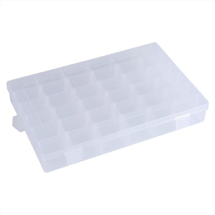 36 Vakken Verstelbare Opbergdoos Koffer Container Huis Organizer voor Oorbellen white