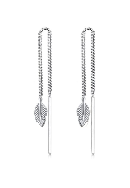 Elli - Oorbellen - Dames veer boho hippie in 925 sterling zilver - Dames