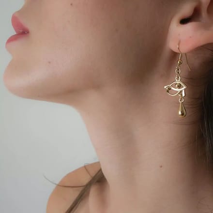 Sylvie Monthulé | Gouden Oorbellen | Eye of Horus