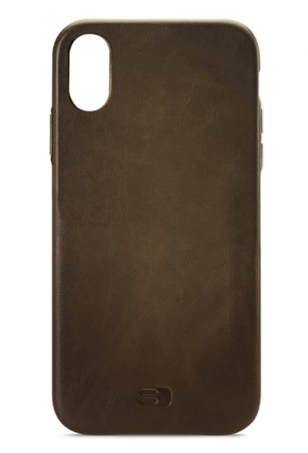 Senza Desire Leather Cover Apple iPhone XR Burned Olive