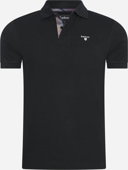 Barbour Barbour tartan pique tailored polo shirt - black modern