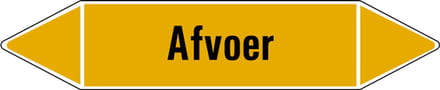 Afvoer gas leidingmarkering op vel 126 x 26 mm - 5 per vel