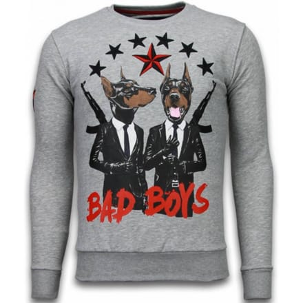 Local Fanatic Bad boys rhinestone sweater