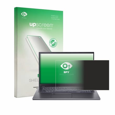 upscreen - privacy screenprotector voor Acer Aspire 17 A17-51 - Folie Beschermfolie Blauwlichtfilter