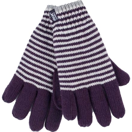 Heat Holders - Gestreepte dameshandschoenen voor de winter - Paars (Oslo)
