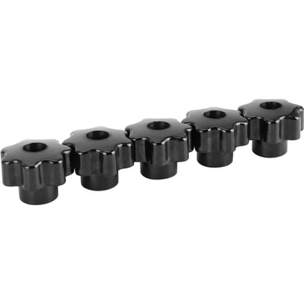 5 Stuks Moeren Knop Grip Handgrepen 7 Ster met 10mm Messing Kern voor Industriële Apparatuur