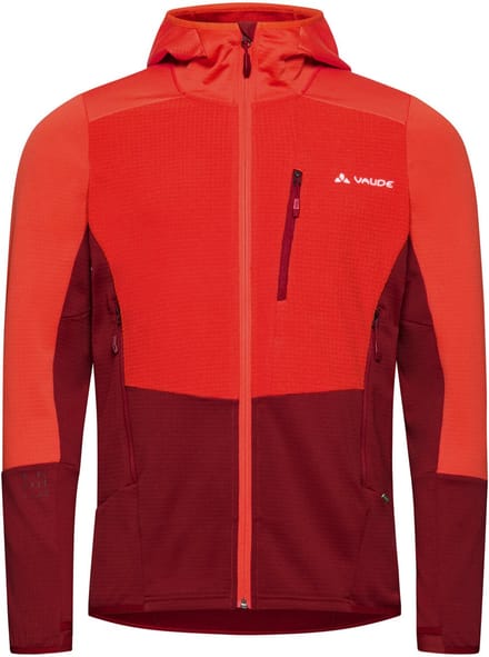 Fleece wandelt jacket met rits en capuchon VAUDE Monviso Grid