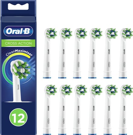 Oral-B Pro Cross Action - Opzetborstels - Met CleanMaximiser Technologie - 12 Stuks