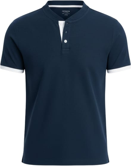 OMBRE T-shirt - Regular Fit - Katoen - Korte Mouw Marine M
