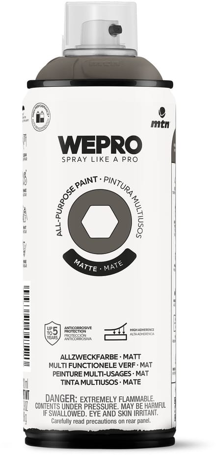 Spuitbus Grijs Insomnia Mat MTN WEPRO ALL-PURPOSE PAINT 400ML