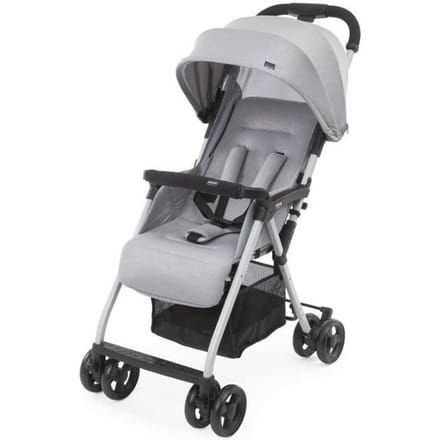 CHICCO Compacte kinderwagen Ohlala 3 - Vanaf de geboorte - Tot 15 kg - Verstelbare rugleuning - Veiligheidsbeugel - Grijs mist