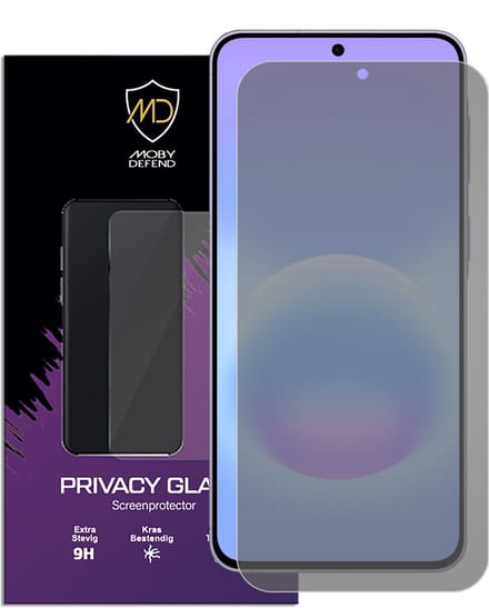 MobyDefend Screenprotector - Geschikt voor Samsung Galaxy A57 - Matte Privacy Glass Screensaver