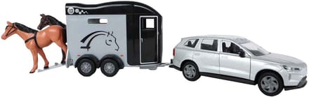 Kids Globe Volvo EX90 met Cheval Liberté Paardentrailer