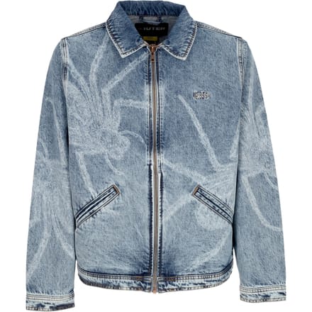 Jeans Men Spider Denim Ally Jacket Blue Bleach
