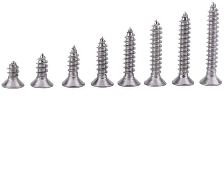Dailygoods- Zelfborende Schroeven 200 Stuks - RVS 304 - Platte Kop - Draaibare Kop - Zelftappende Schroeven - Roestbestendig