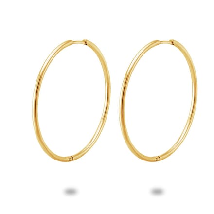 Twice As Nice Oorbellen in goudkleurig edelstaal, oorring 40 mm