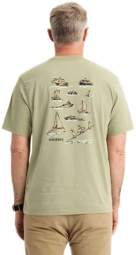 Dockers Graphic T-shirt Met Korte Mouwen Groen S Man