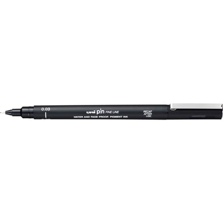 Fineliner Uni-ball Pin 0.03mm zwart