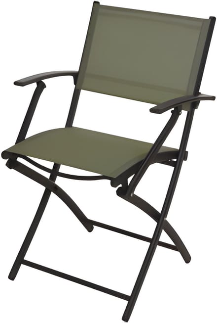 Vouwstoel Ambiance textileen Aluminium Groen
