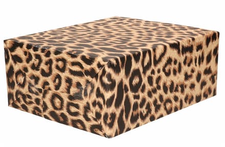 Bellatio Decorations Inpakpapier - panter / luipaard print - 200 x 70 cm - 70 grams - cadeaupapier