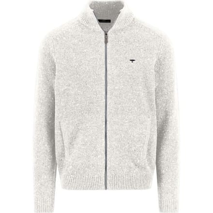 Fynch-Hatton Vest Fullzip High Collar Donegal Winter White / male