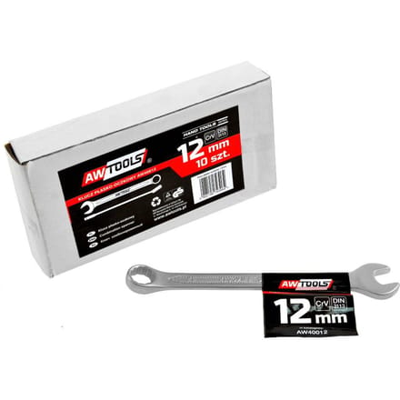 Awtools AW40113 - Ringsteeksleutelset - Chroom-vanadiumstaal - 10 delig - 72 tanden