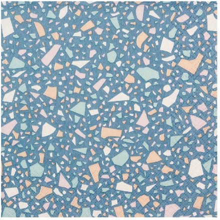 Servet "Terrazzo Blauw"