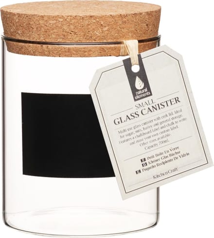 Kitchencraft Voorraadpot Natural Elements 700 Ml Glas/kurk