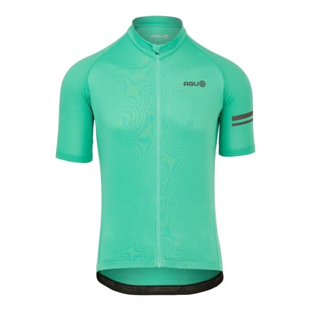 agu Core Fietsshirt Heren Korte Mouwen - Pool Side Green - Drie achterzakken - YKK-rits over de hele lengte - Sneldrogend interlock