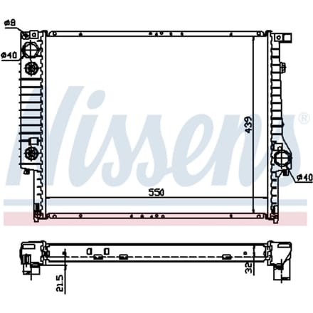 Radiator, motorkoeling NISSENS 60618A