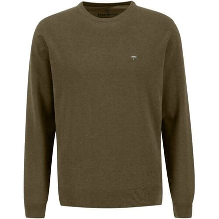 Fynch-Hatton Trui O-Neck Cotton Deep Forest / male