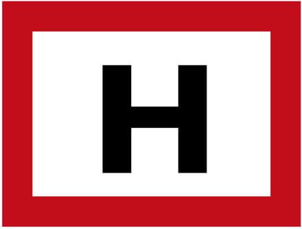 Ondergrondse brandkraan sticker H 250 x 200 mm