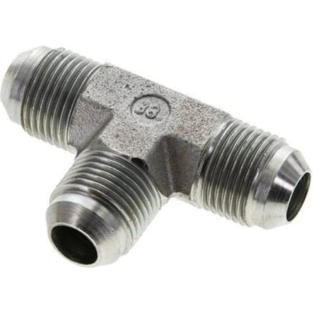 JIC T-koppeling UNF 7/8''-14 Male Staal 210 bar (2950.5psi)