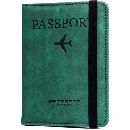 Peterson - Paspoorthoes - Groen - Skóra Ekologiczna - Uniseks
