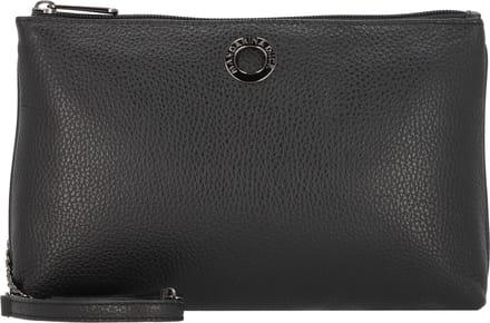 MANDARINA DUCK Leren Schoudertas Mellow Leather Crossover Bag Nero Zwart
