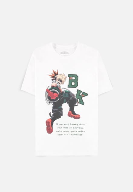 My Hero Academia - Bakugo Quote Heren T-shirt - S - Wit
