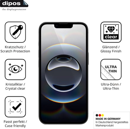 dipos – 4x Beschermfolie geschikt voor Apple iPhone 17e | Krasbestendige & heldere Screenprotector Ultra-Thin