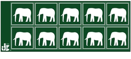 Dierentuin sticker | 5 x 5 cm - 10 stuks per vel