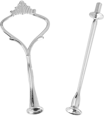 Solidchoice - Dailygoody - Tiered Rod Set - Taartstandaard - Zilveren Kroon