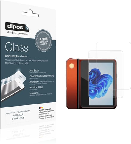 dipos – 2x Matte Pantserfolie geschikt voor AOOSTAR G-FLIP H255 | 9H Screenprotector