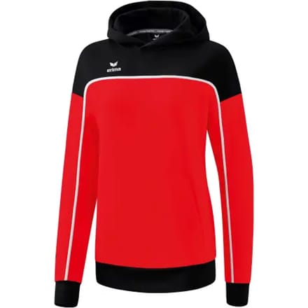 Erima Change Sweatshirt Met Capuchon Dames - Wit / Zwart / Rood | Maat: 40