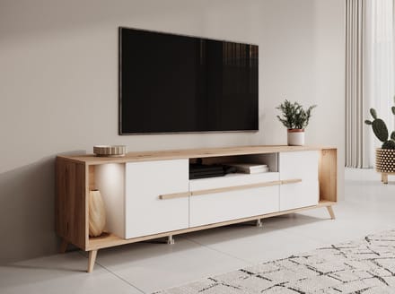 Meubella - TV-Meubel Oswald - Wit - 189 cm