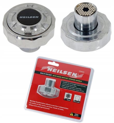 Universele Dop Sleutel 7-19mm met Ratel - Neilsen