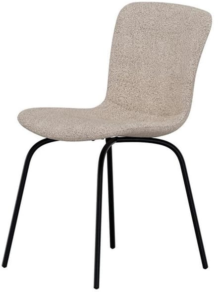 Svea - Brant eetkamerstoelen - zwart/beige bouclé