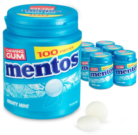 Mentos Gum Mighty Mint - Kauwgom - Suikervrij - 1x6stuks