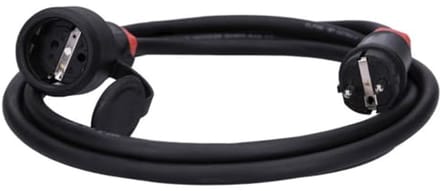 Rubberen Verlengkabel Schuko 3 Meter - Spatwaterdicht IP54 voor Tuin en Bouwplaats