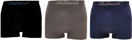 Belucci heren boxershorts 3-pack zwart-grijs-marine maat M/L