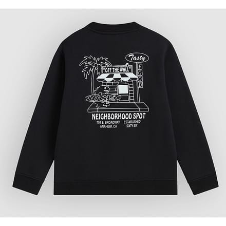 Vans Food Spot Crew Kids Sweater zwart