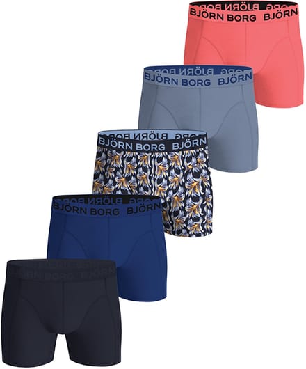 Björn Borg heren cotton stretch 5P boxers flower multi