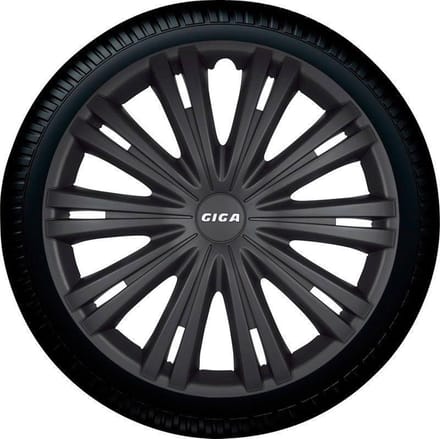 Autostyle Wieldoppen Giga 15 Inch Abs Matzwart Set Van 4